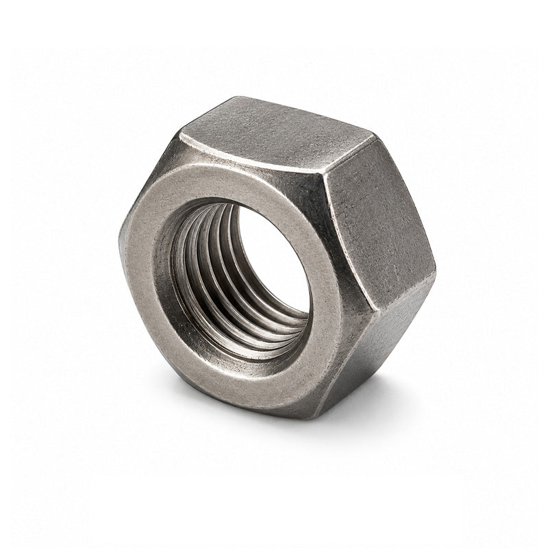 Unifix 1/4-28 UNFx0.438 - Grade 1 Steel Full Nut BS 1768 with 28 TPI Pitch and Plain Finish - Allow 2-3 Days