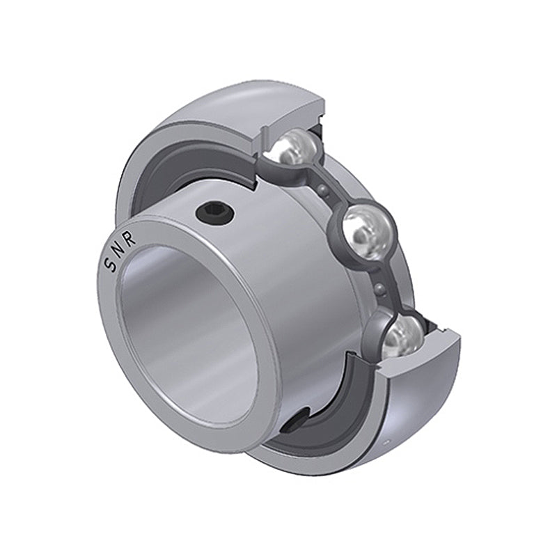 SNR US208-24G2T04 Imperial Flatback Spherical Outer Low Temp Bearing Insert 1-1/2 inch Bore 80mm Outside Diameter with Grub Screws - Allow 2-3 Days