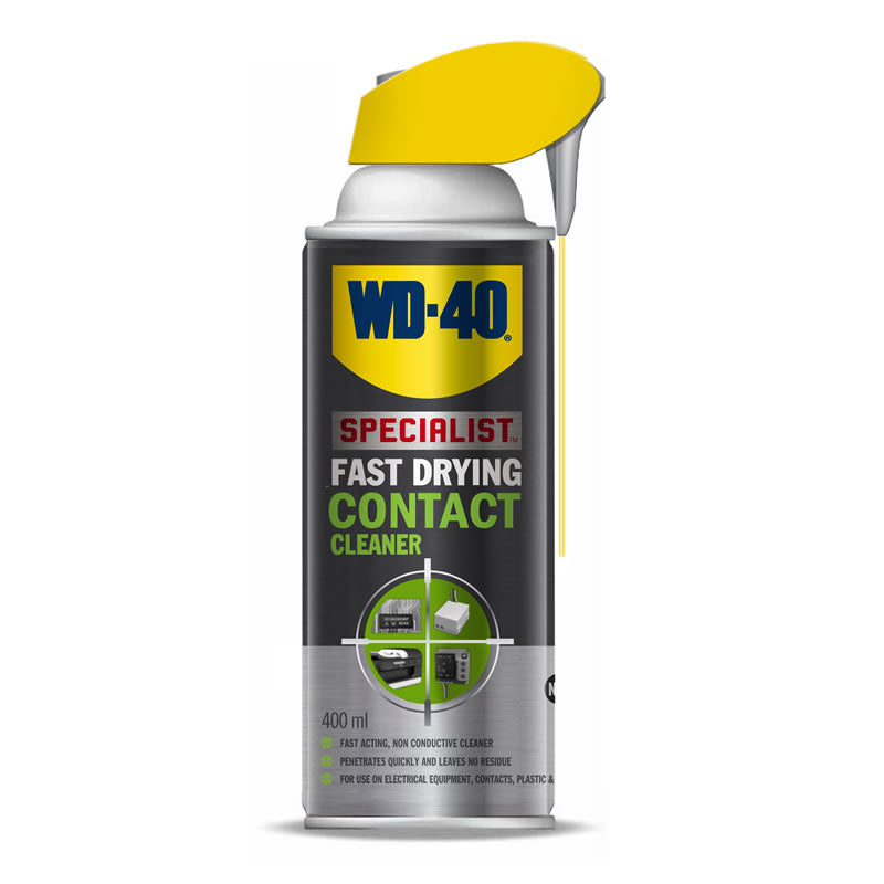 WD40 Specialist Fast Drying Contact Cleaner Aerosol Spray 400ml with Smart Straw