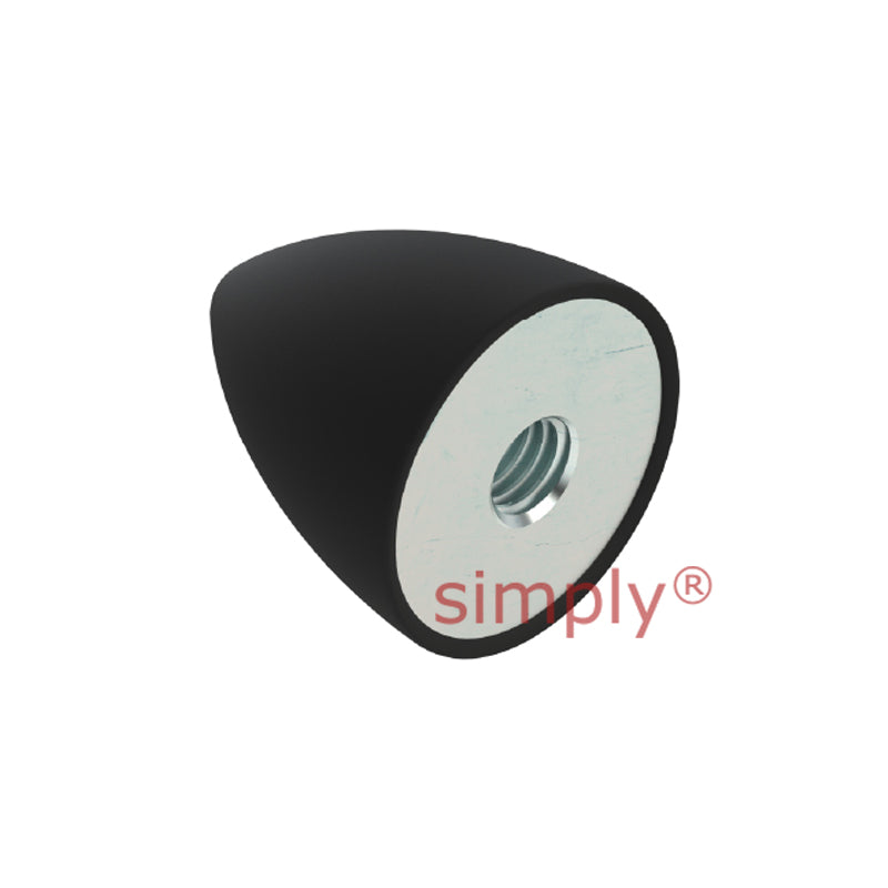 High-Performance Female Rubber Cone Bump Stop 50x58mm M10 Thread