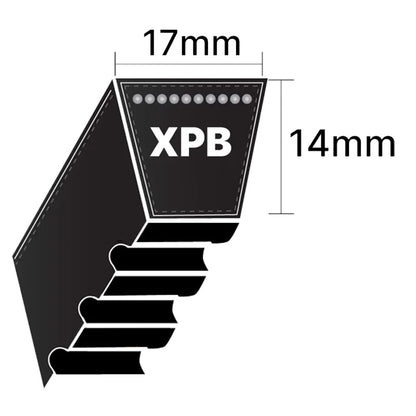 XPB1590 Gates Quad Power 4 XPB-Section Cogged V-Belt (Uniset Match)